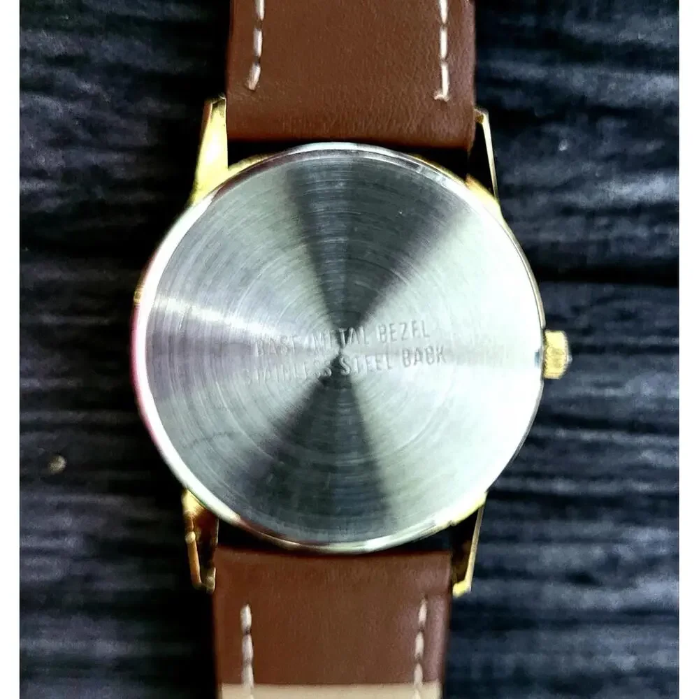 Rare Vintage Benrus Legacy White Enamel Mens Pie‎ Pan Watch